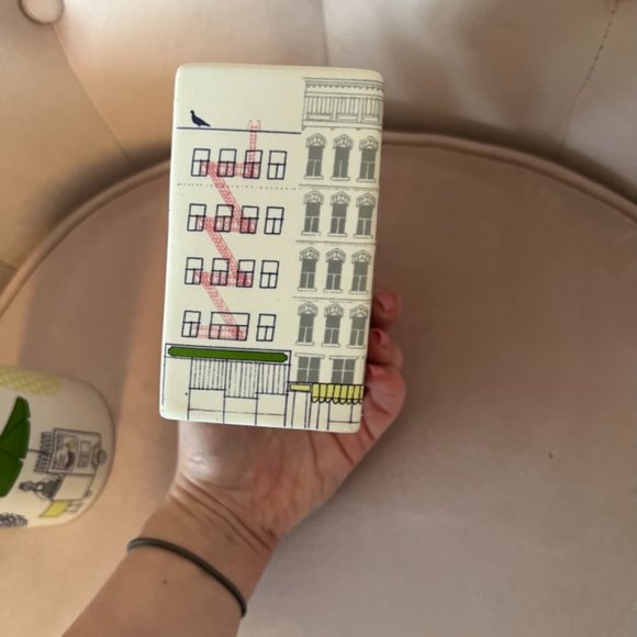 kate spade about town bathroom set waste basket toothbrush holders *PLEASE READ* - Picture 4 of 15